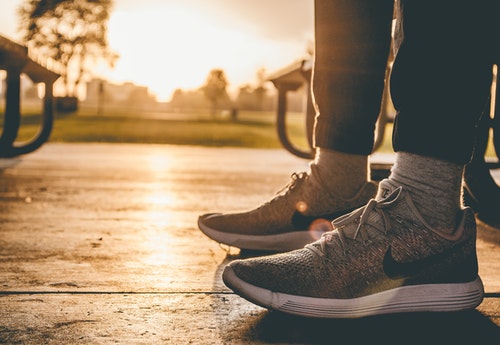 sneakers sunset