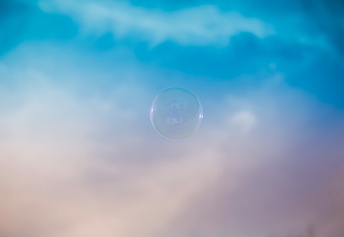blue pink sky bubble