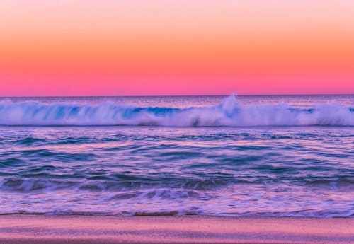 ocean wave pink